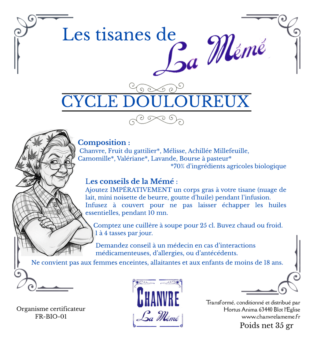 Tisane féminine : CYCLE DOULOUREUX
