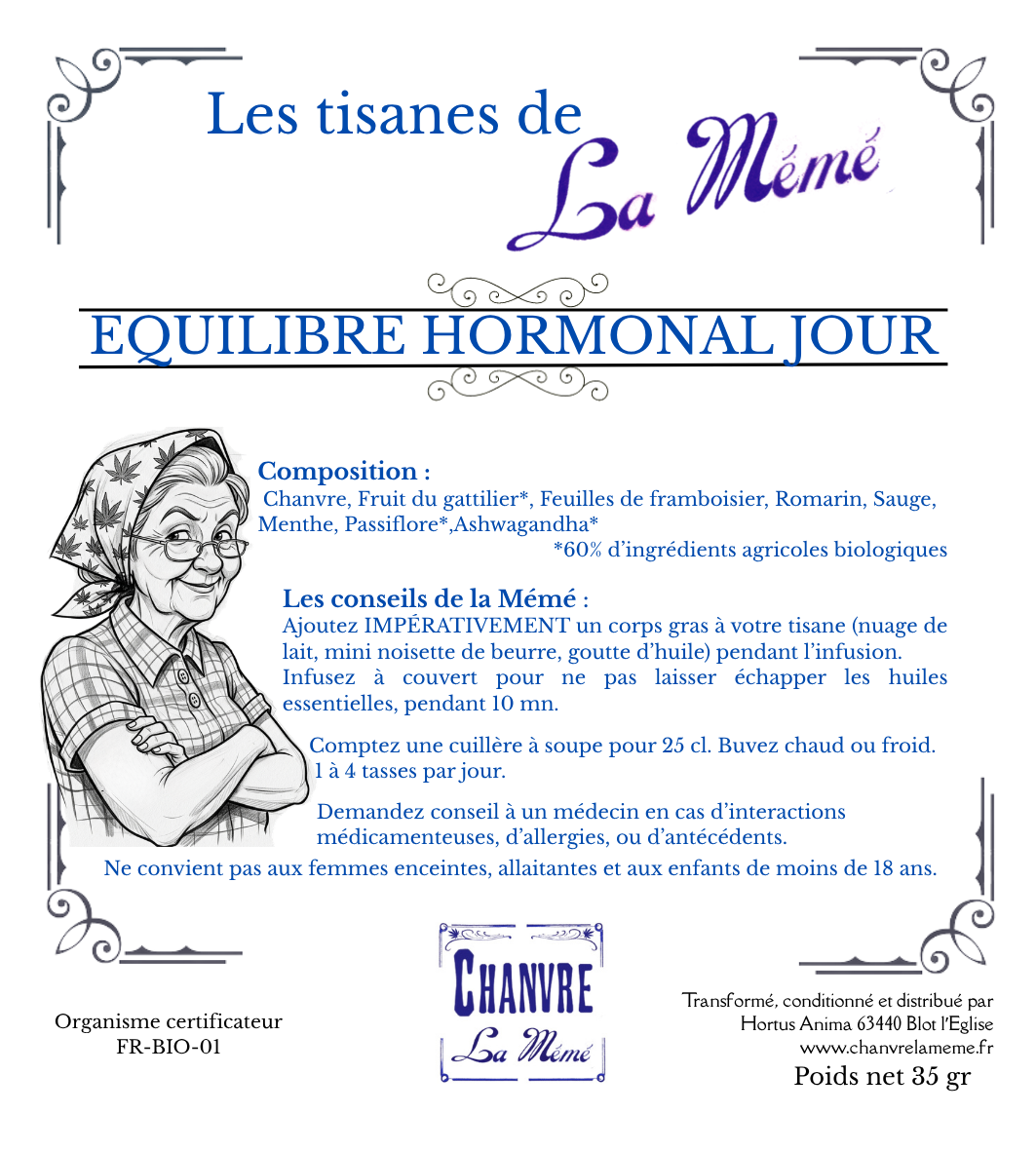 Tisane féminine : EQUILIBRE HORMONAL JOUR