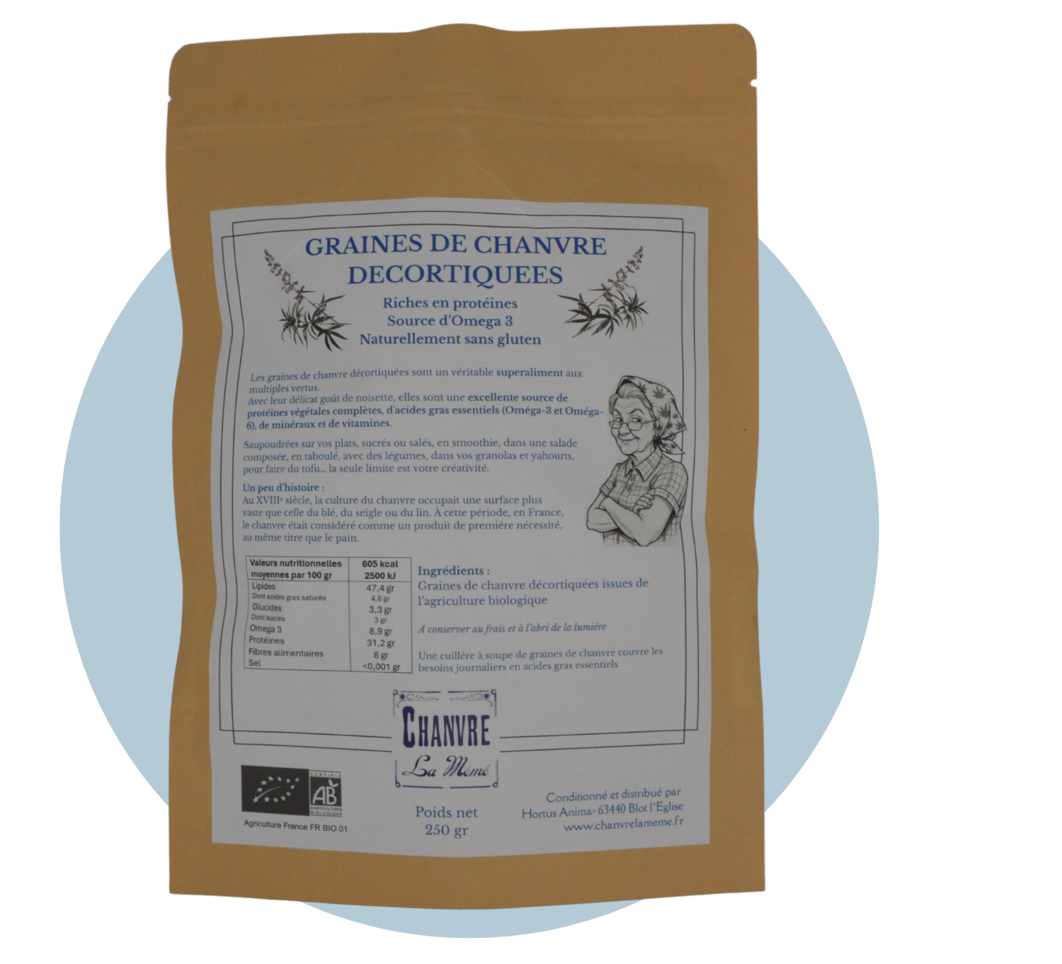 Graines de chanvre décortiquées BIO